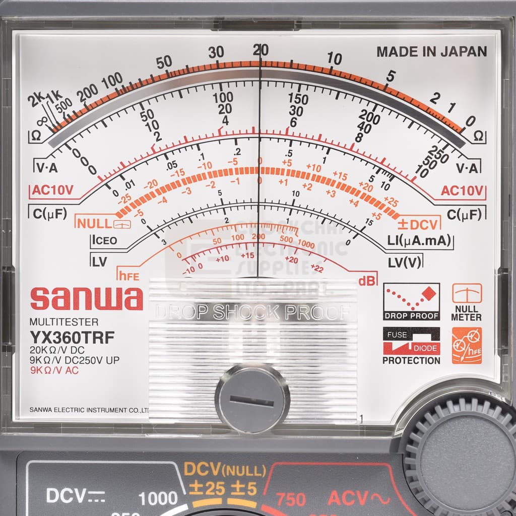 Sanwa อนาล็อก มัลติมิเตอร์ รุ่น YX360TRF มิเตอร์ เข็ม เครื่องวัดไฟ Analog Multimeter รูปที่ 5