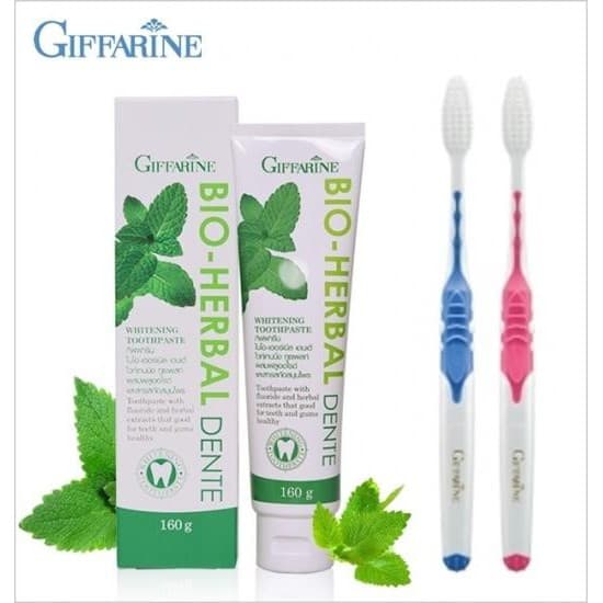 ยาสีฟัน กิฟฟารีน ไบโอ เฮอร์เบิล เดนเต้ Bio Herbal Dente ขจัดคราบพลาคด้วย Hydrated Silica ฟันขาว Giffarine รูปที่ 3