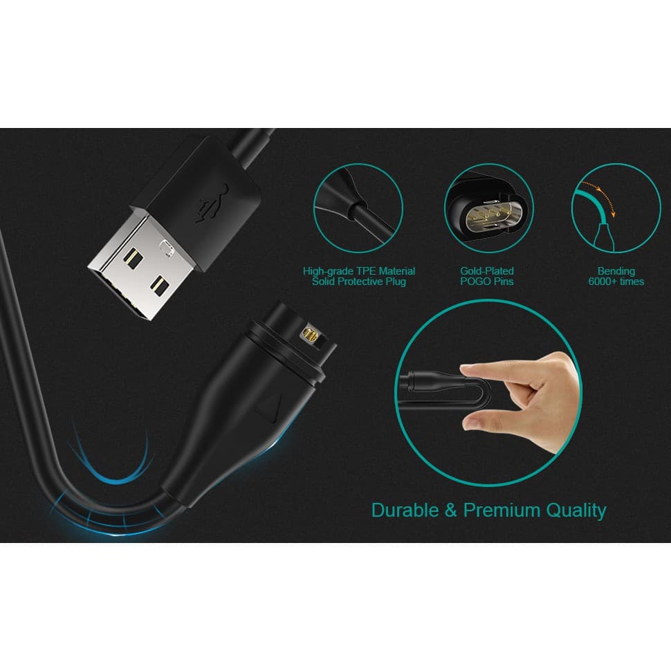 สายชาร์จ สายชาร์ท สำหรับ นาฬิกา Garmin Forerunner 245 / 245 Music - Replacement Data Charging Cable รูปที่ 3