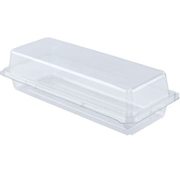 กล่องเบเกอรี่ P-16A PET ฝาพับใส ขนาดขอบใน 7.6x21cm / แพ็ค 50 ใบ รูปที่ 3