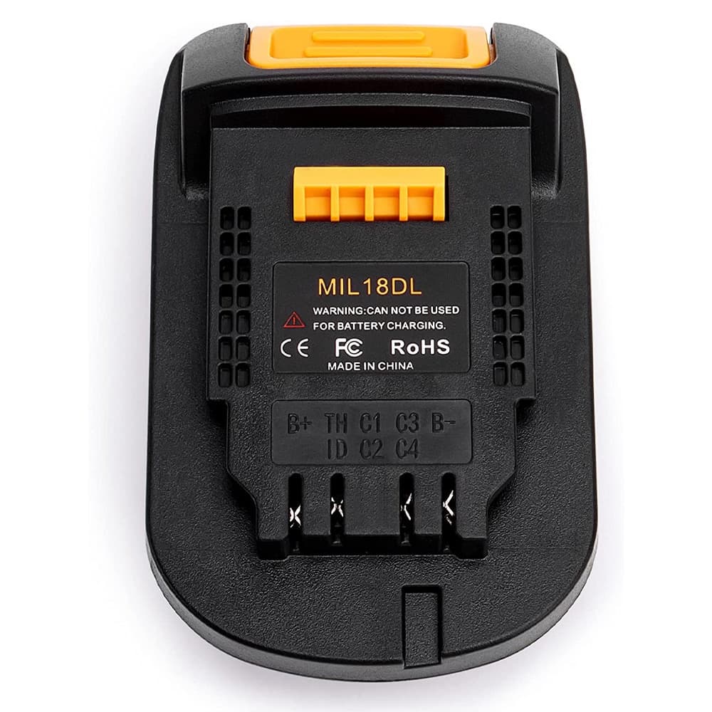 MIL18DL อะแดปเตอร์แบตเตอรี่สําหรับ Milwaukee M18 18V Li-Ion แบตเตอรี่แปลงสําหรับ Dewalt 18V 20V Li-Ion แบตเตอรี่เครื่องมือ รูปที่ 1
