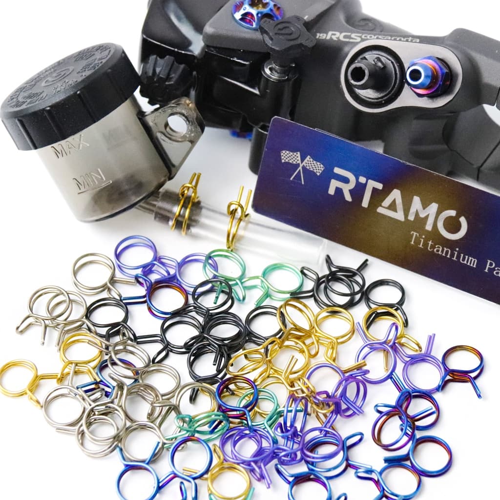 RTAMO Gr5 Brembo Oil Tube Clip คลิปหนีบท่อปั๊มไทเทเนียม Brembo Italy RCB Frando Adelin Pump รูปที่ 3