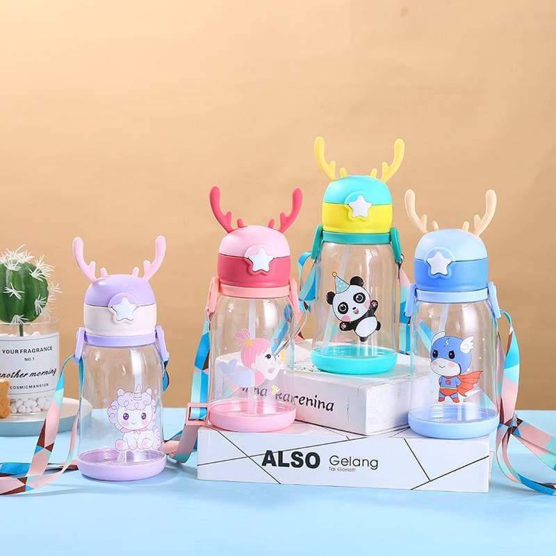 สินค้า ขวดน้ำ กระติกน้ำ กระบอกน้ำเด็ก กระติกน้ำเด็กลายการ์ตูน ขวดน้ำเด็กลายน่ารักๆ แบบหลอดดูด มีสายสะพาย รูปที่ 5