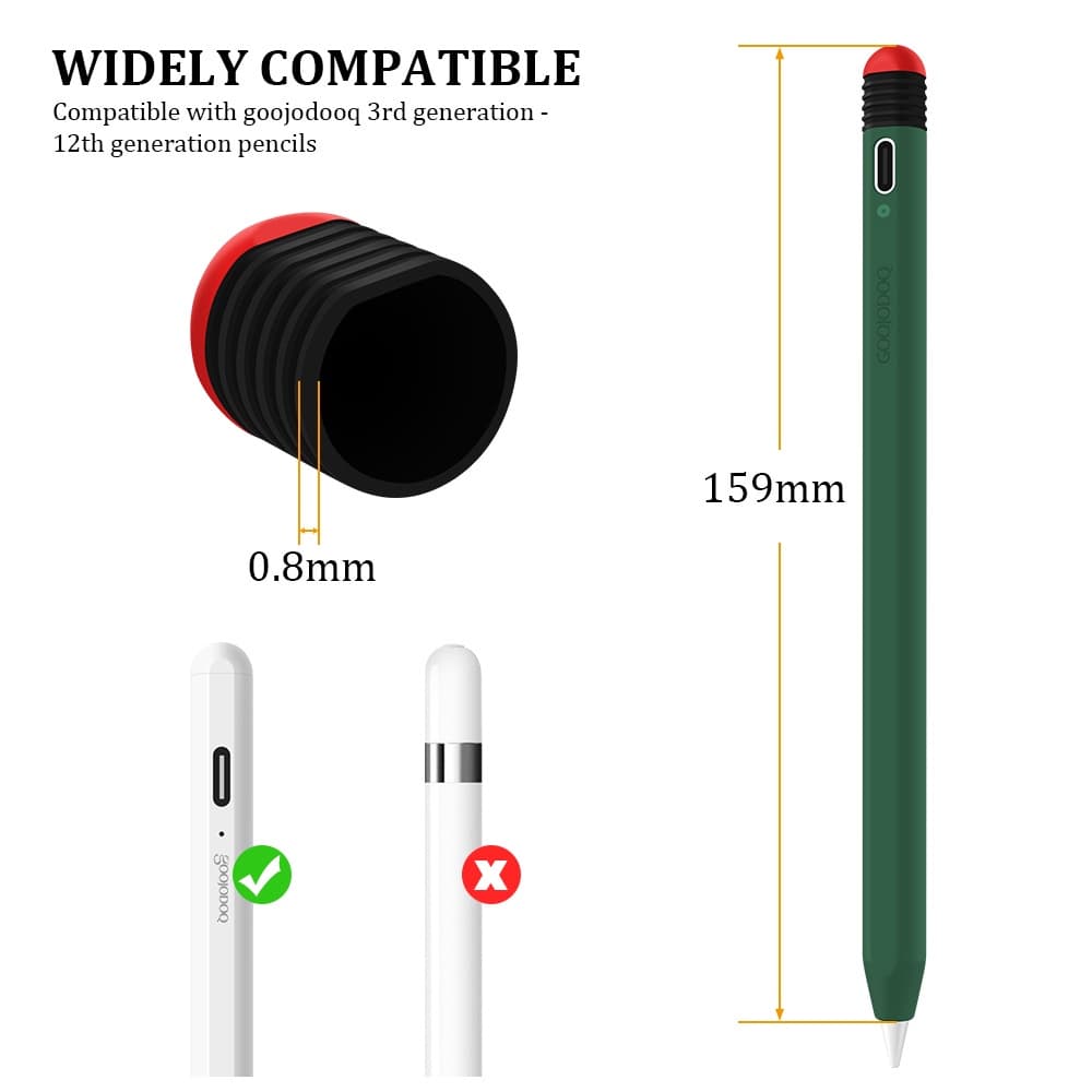 GOOJODOQ สไตลัสกรณี stylus ซิลิโคนสำหรับ lpad ดินสอ 1 2 และ GD9 GD10 GD11 GD12 GD13 รูปที่ 9