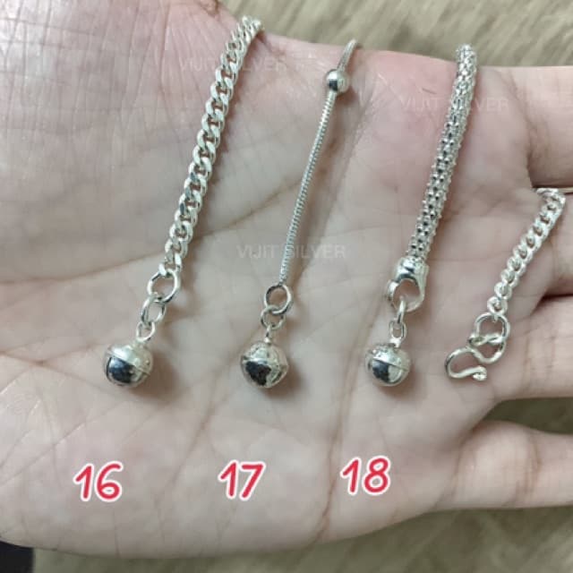 สร้อยข้อมือ: สร้อยข้อมือเงินแท้92.5% รูปที่ 8