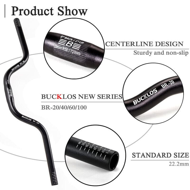 Bucklos 25.4 อะไหล่แฮนด์บาร์ อะลูมิเนียมอัลลอย สําหรับรถจักรยาน 620 660 720 รูปที่ 4