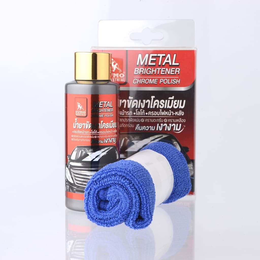น้ำยาขัดเงาโครเมียม 100ml เพิ่มความเงางามให้กับพื้นผิวโครเมียม กระจังหน้ารถ โลโก้ SUMO รูปที่ 6