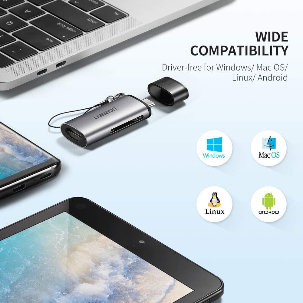 UGREEN เครื่องอ่านการ์ด Card Reader 50704 รุ่น P30 S10 Note 10 SD TF OTG Type C for PC/Mobile รูปที่ 6