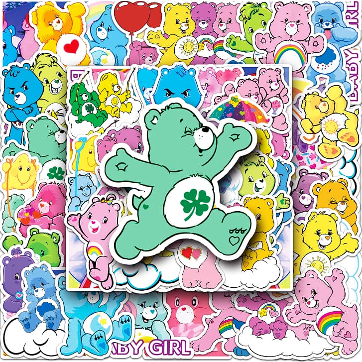 50 ชิ้น Funny Care หมีสติกเกอร์กันน้ํา DIY สําหรับโทรศัพท์แล็ปท็อปรถสติกเกอร์ Creative Home Decal รูปที่ 7