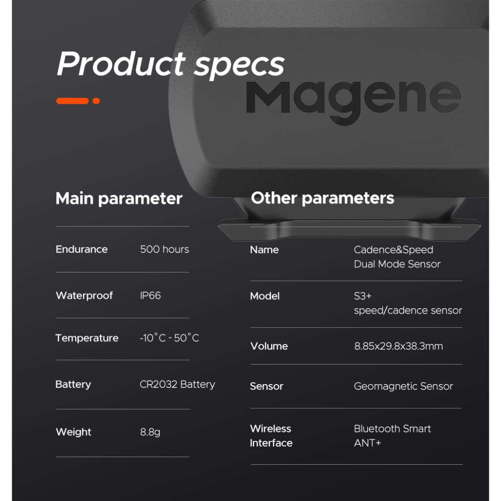 Magene S3+ ความเร็ว cadence Sensor บลูทูธมด Dual Sensor ใช้งานร่วมกับ Wahoo Onelap Zwift รูปที่ 9