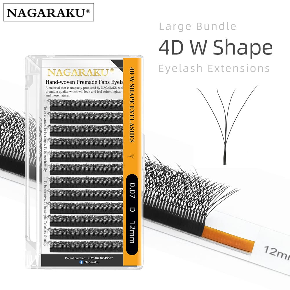 Nagaraku ขนตาปลอม ขนมิงค์เทียม 4D W สําหรับต่อขนตา รูปที่ 1