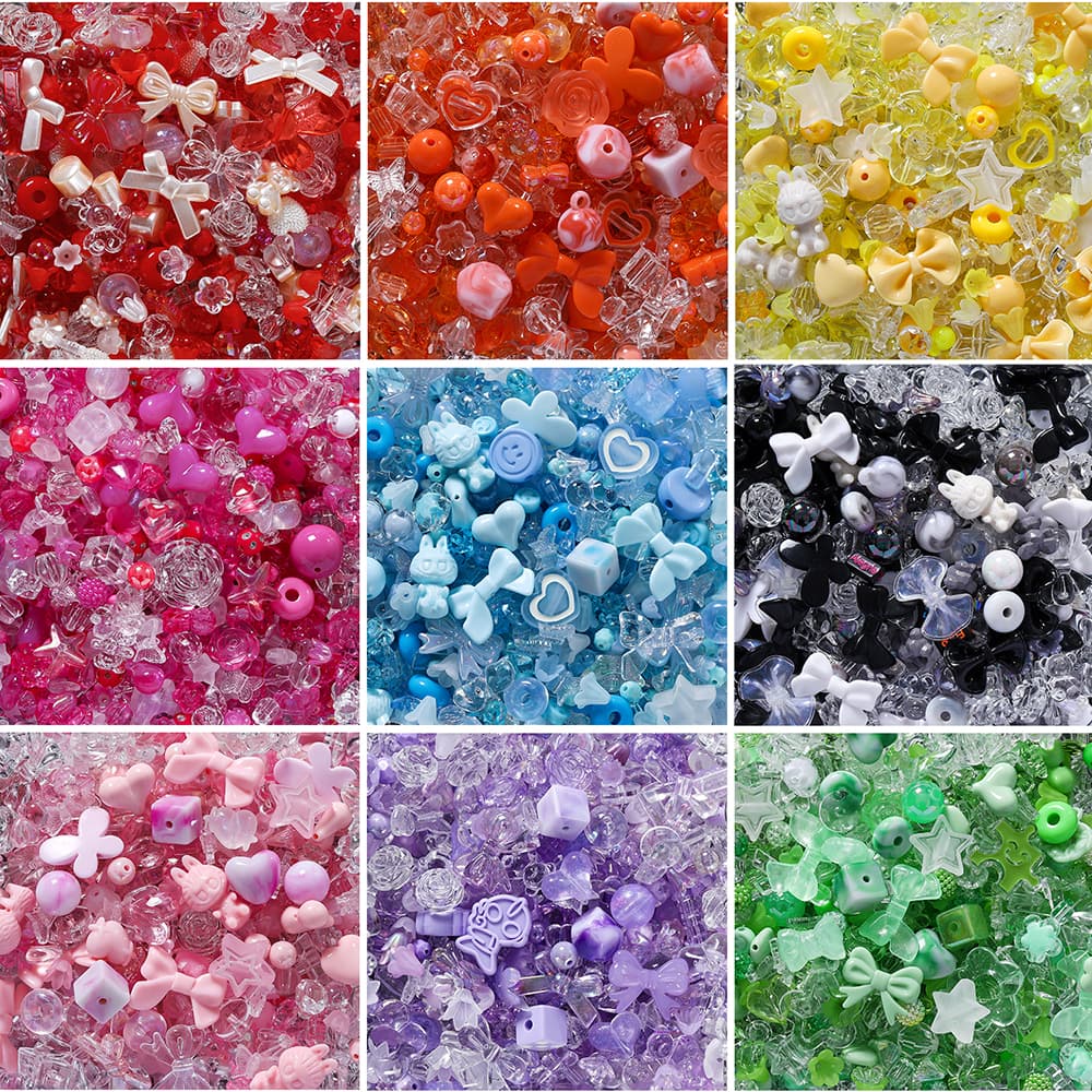 St. kunkka ลูกปัดอะคริลิค คละสี 20-100 กรัม สําหรับทําเครื่องประดับ DIY