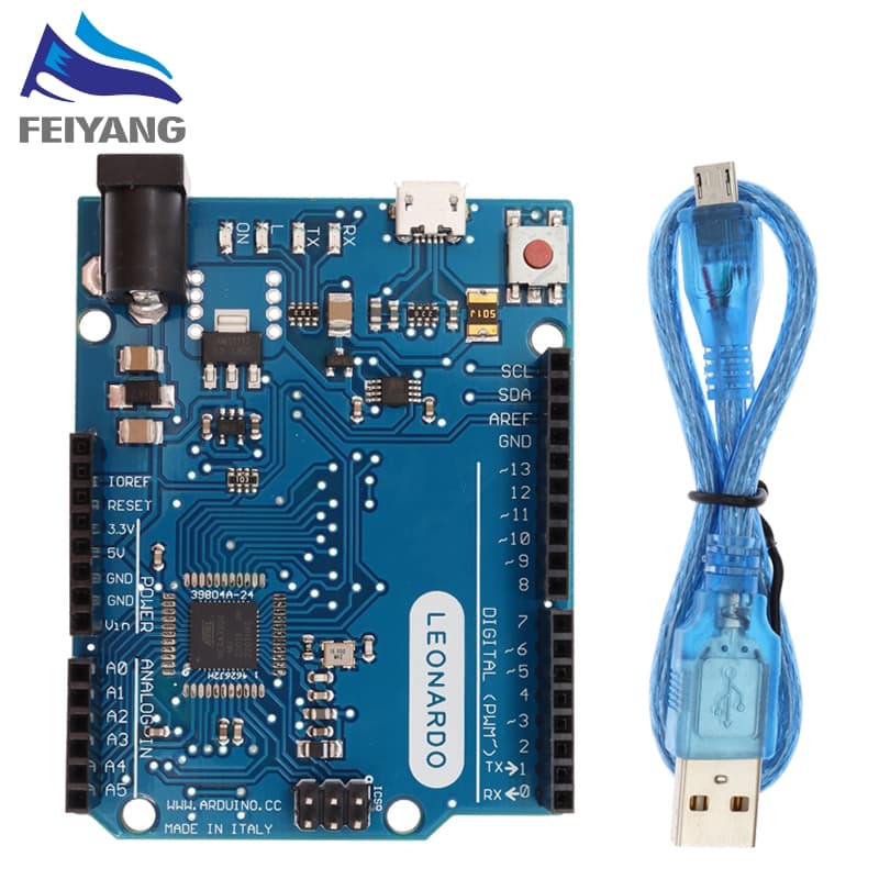Leonardo R3 บอร์ดไมโครคอนโทรลเลอร์ Atmega32u4 พร้อมสายเคเบิล USB สําหรับ Arduino DIY รูปที่ 1