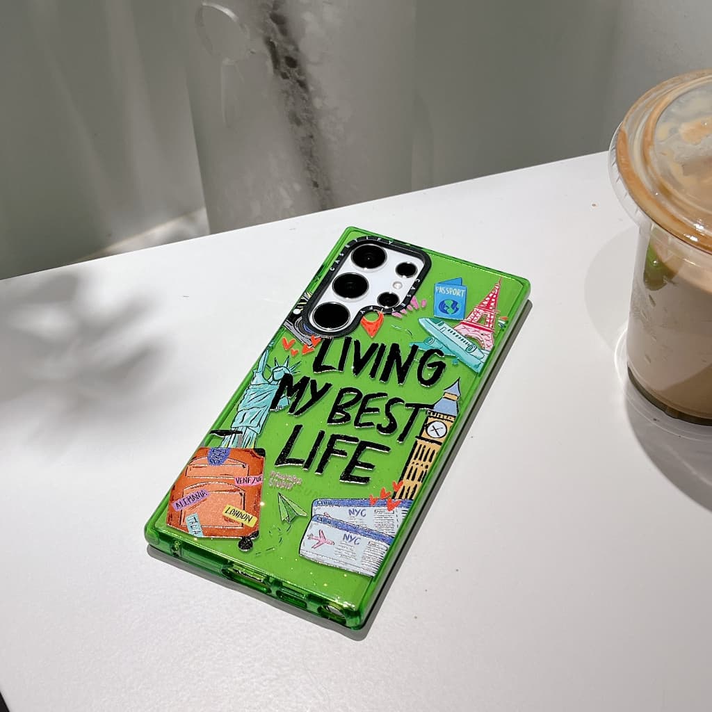 แวววาว สัตว์ประหลาดเดินทาง กล่อง Samsung Galaxy S26 Ultra S25 Ultra S25 S24 Ultra S24 Plus S24 S23 Ultra S23 Plus S23 S22 Ultra S25 Plus Case เคสโทรศัพท์ใหม่ พิมพ์คำด้านข้าง ขอบหนาซิลิโคนป้องกันการตก เคสมือถือซัมซุง รูปที่ 4
