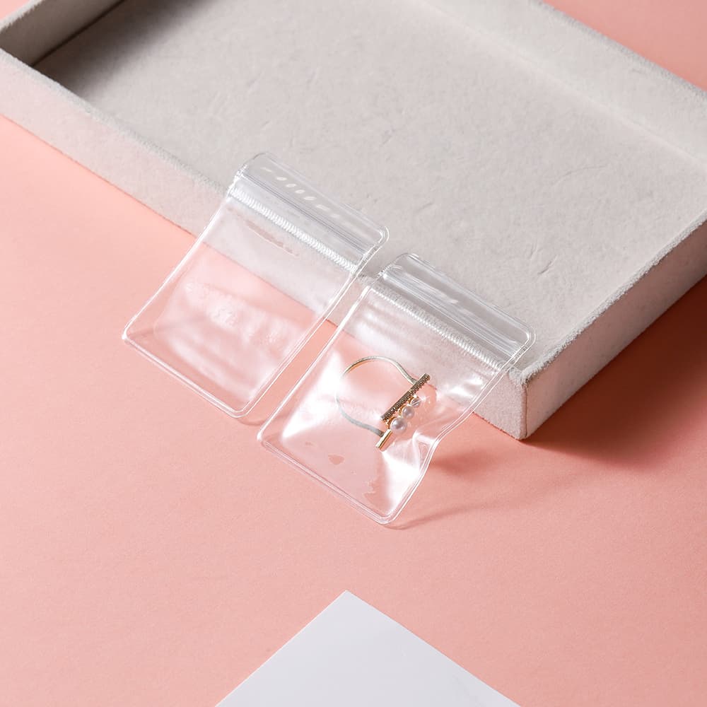 St.kunkka 20-50 ชิ้น ซองซิป ถุงซิปล็อคพลาสติก ถุงพลาสติก Ziplock pvc สีโปร่งใส สําหรับใส่เครื่องประดับ ต่างหู จํานวน รูปที่ 8