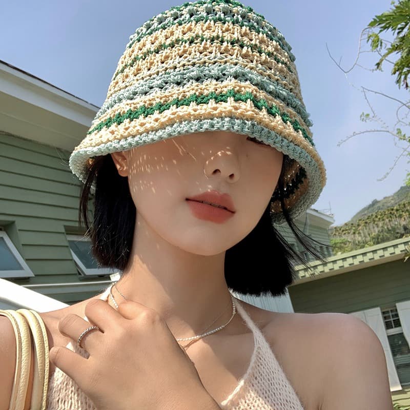 หมวกฟางกันแดด ขนาดเล็ก เข้ากับทุกการแต่งกาย สไตล์ญี่ปุ่น สําหรับผู้หญิง รูปที่ 1