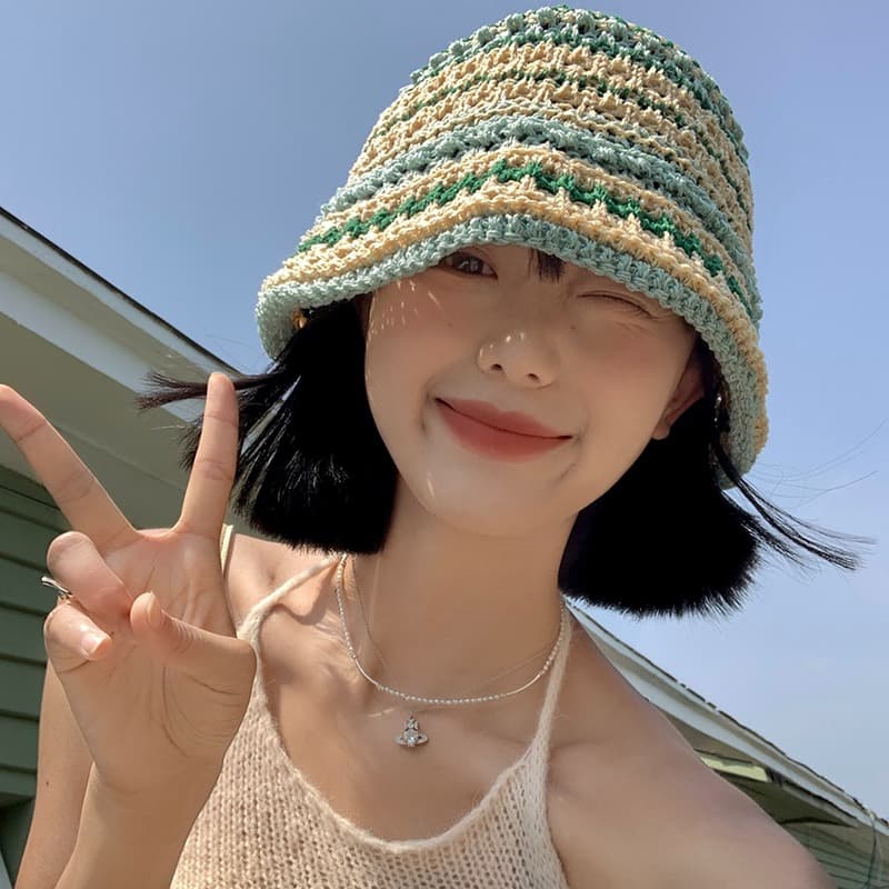 หมวกฟางกันแดด ขนาดเล็ก เข้ากับทุกการแต่งกาย สไตล์ญี่ปุ่น สําหรับผู้หญิง รูปที่ 2