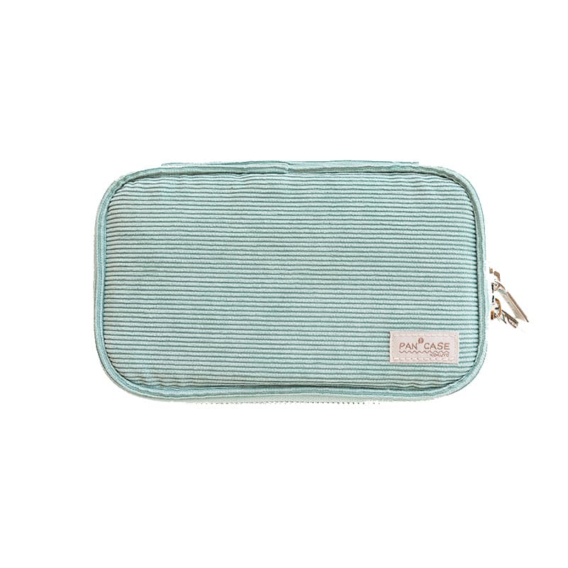 Penlab Kokuyo Corduroy Pan Case Flat Open Multi Pocket Pen กระเป๋าดินสอกระเป๋าเก็บกระเป๋าถือ C7025 รูปที่ 5