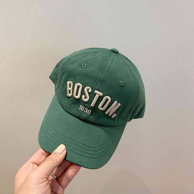 Boston หมวกเบสบอล ระบายอากาศ แห้งเร็ว พิมพ์ลายตัวอักษร ปรับได้ เหมาะกับฤดูใบไม้ผลิ ฤดูร้อน สําหรับเด็กผู้ชาย และเด็กผู้หญิง รูปที่ 6