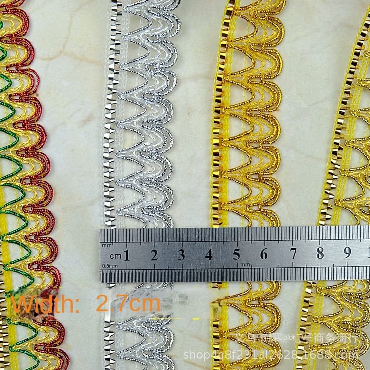 ขายตรง ประดับเลื่อม ผ้าไหม สีทอง สีเงิน อุปกรณ์เสริม สําหรับเต้นรํา เครื่องแต่งกาย รูปที่ 2