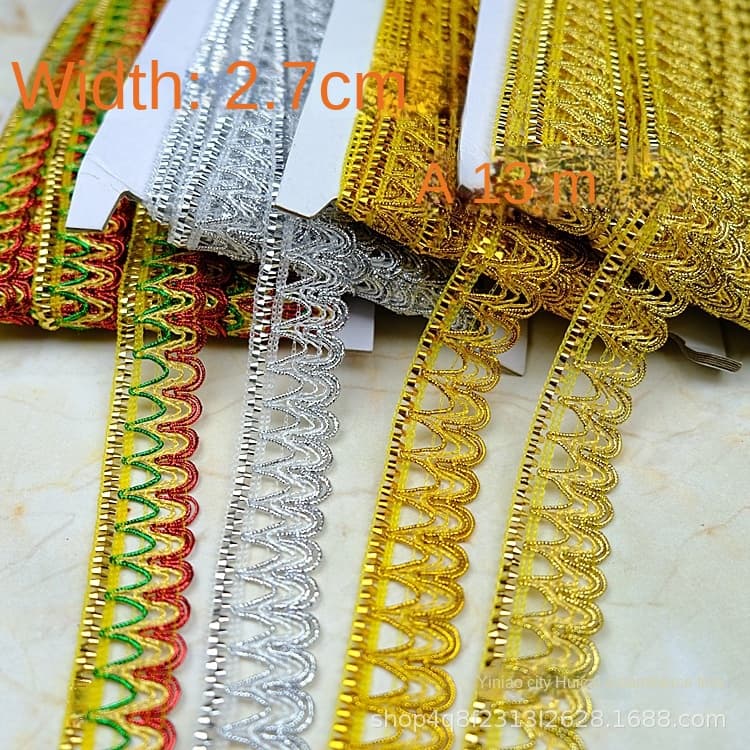 ขายตรง ประดับเลื่อม ผ้าไหม สีทอง สีเงิน อุปกรณ์เสริม สําหรับเต้นรํา เครื่องแต่งกาย รูปที่ 3