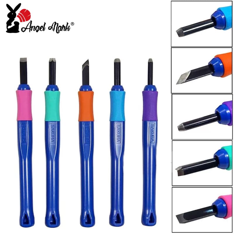 ชุดเครื่องมือมีดแกะสลักไม้ แบบพกพา 4 ชิ้น 5 ชิ้น รูปที่ 1