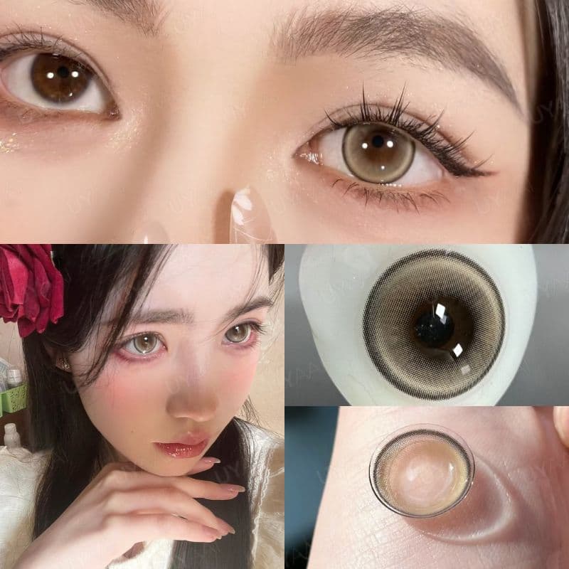 {เกรด -0.00~-5.00} UYAAI คอนแทคเลนส์ สีน้ําตาล ตาโต 14.5 มม.รายเดือนเลนส์ รูปที่ 1