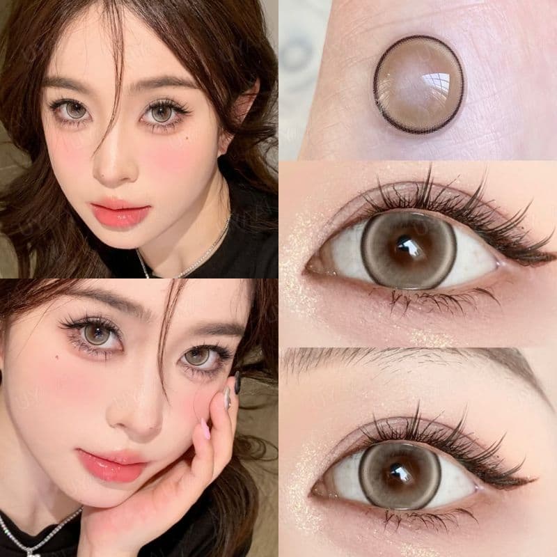 {เกรด -0.00~-5.00} UYAAI คอนแทคเลนส์ สีน้ําตาล ตาโต 14.5 มม.รายเดือนเลนส์ รูปที่ 3
