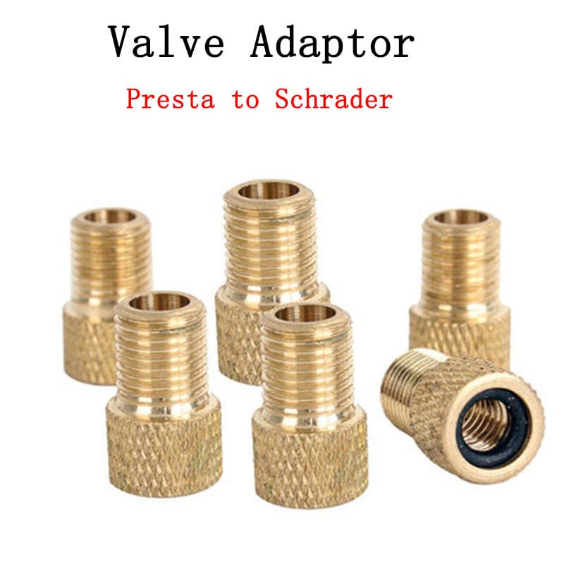 อะแดปเตอร์วาล์วปั้มลมยางจักรยาน แปลง Presta เป็น Schrader ทองแดง 4 ชิ้น รูปที่ 2