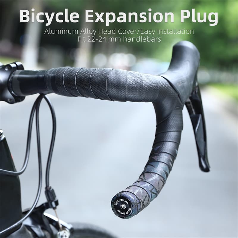 WEST BIKING อุปกรณ์แฮนด์มือจับอะลูมิเนียม ทรงโค้ง สําหรับรถจักรยานเสือภูเขา รูปที่ 3