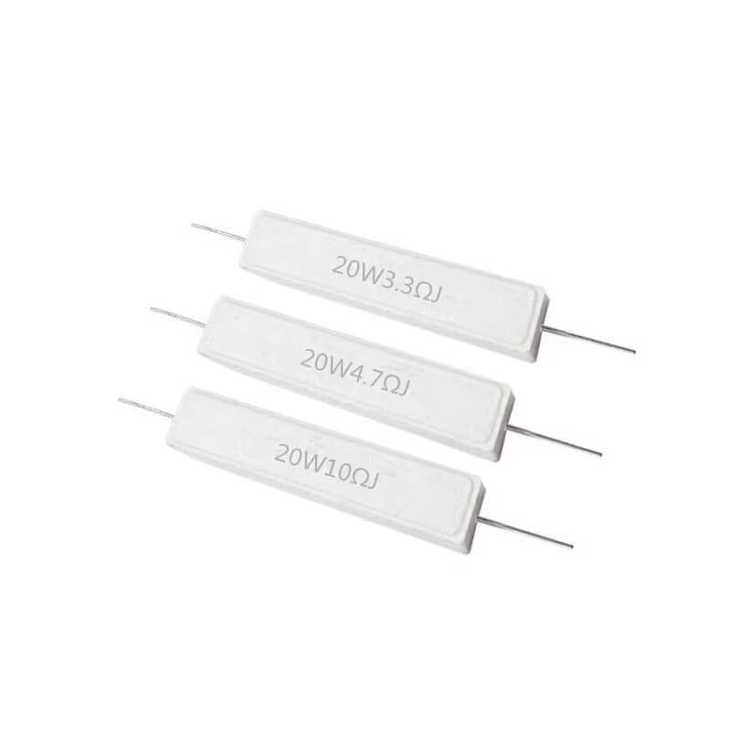 ตัวต้านทานซีเมนต์ 20W 0.5 R 1R 2.2 R 2.5 R 3.3 4.7 5R 10R 20 33 100R รูปที่ 1