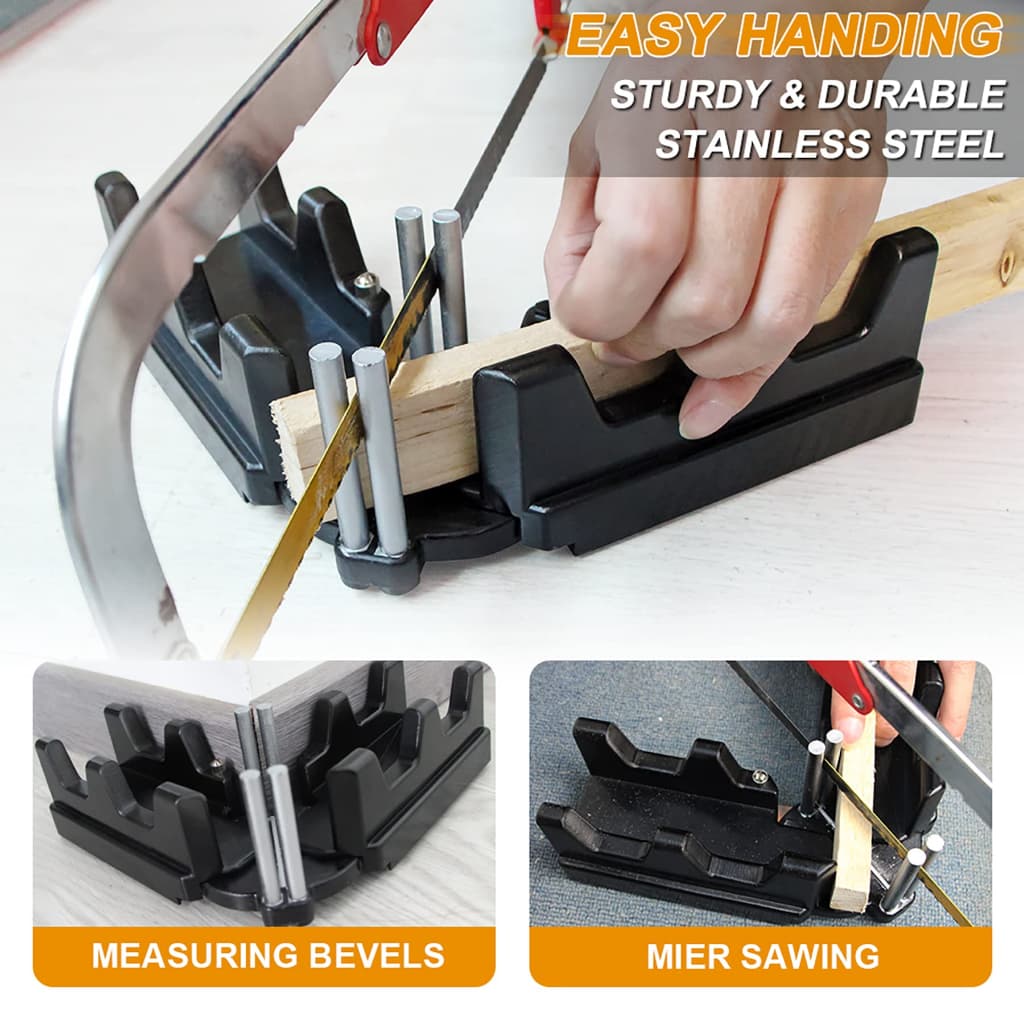 แคลมป์จับมุมเอียง สําหรับงานไม้ แคลมป์วัดมุมไม้ เครื่องมือตัดมุม 2-In-1 Mitre Measuring Cutting Tool Corner Clamp Wood Angle Clamps รูปที่ 6