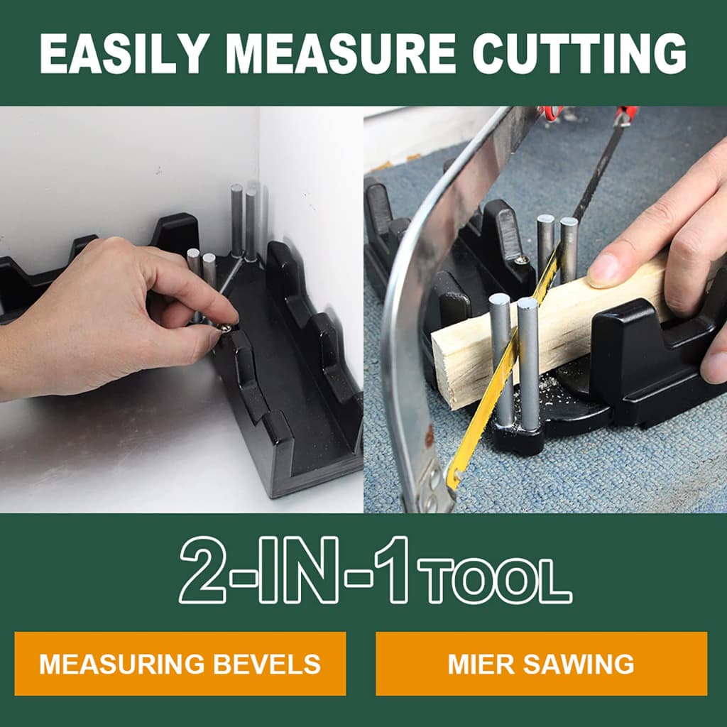 แคลมป์จับมุมเอียง สําหรับงานไม้ แคลมป์วัดมุมไม้ เครื่องมือตัดมุม 2-In-1 Mitre Measuring Cutting Tool Corner Clamp Wood Angle Clamps รูปที่ 7