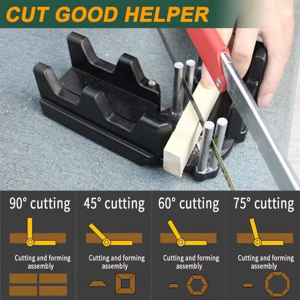 แคลมป์จับมุมเอียง สําหรับงานไม้ แคลมป์วัดมุมไม้ เครื่องมือตัดมุม 2-In-1 Mitre Measuring Cutting Tool Corner Clamp Wood Angle Clamps รูปที่ 3