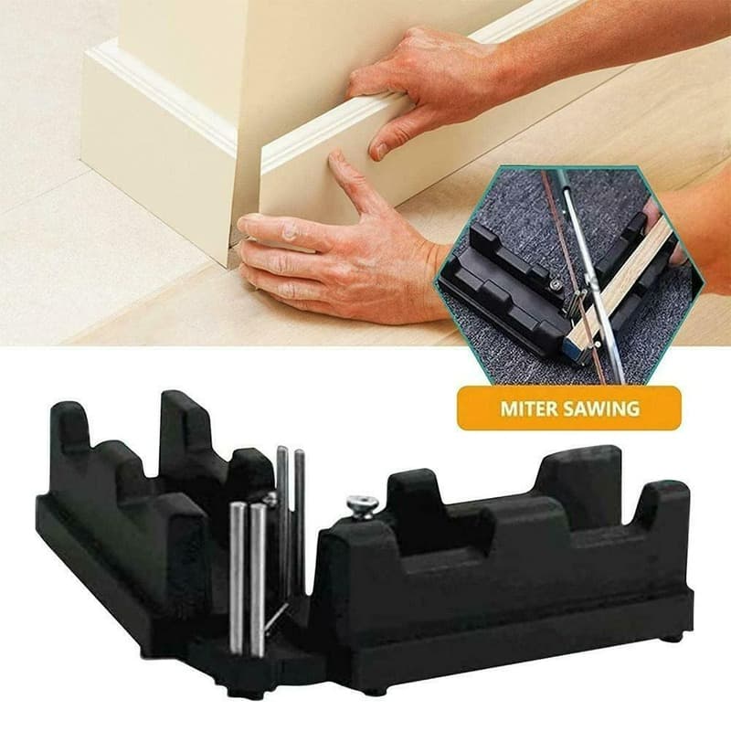 แคลมป์จับมุมเอียง สําหรับงานไม้ แคลมป์วัดมุมไม้ เครื่องมือตัดมุม 2-In-1 Mitre Measuring Cutting Tool Corner Clamp Wood Angle Clamps รูปที่ 1