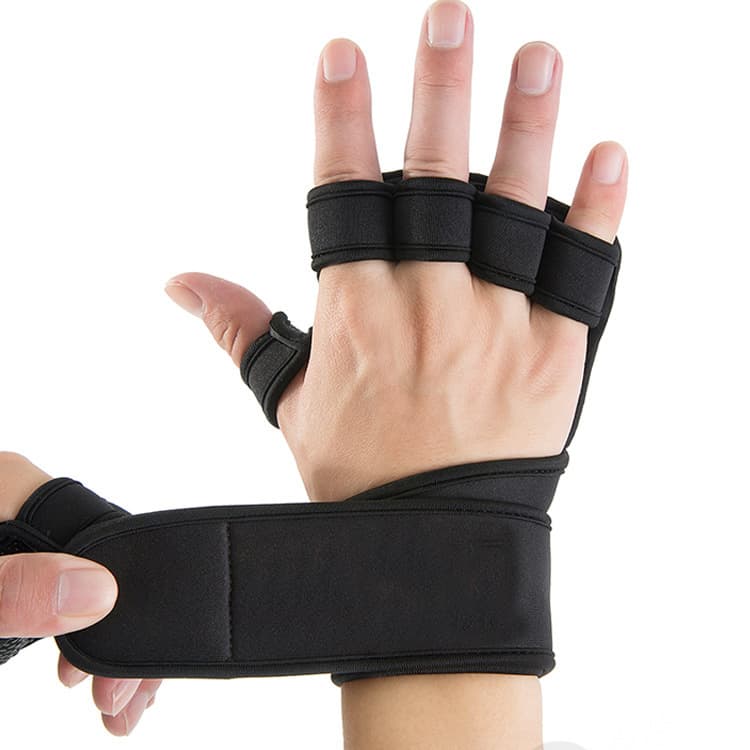 Winmax ถุงมือฟิตเนส สําหรับผู้ชาย และผู้หญิง พร้อมสายรัดข้อมือ และตัวป้องกันฝ่ามือ กันลื่น ถุงมือยกน้ําหนัก ระบายอากาศ สําหรับกีฬา ดึงข้อมือ เพื่อความแข็งแรง รูปที่ 1