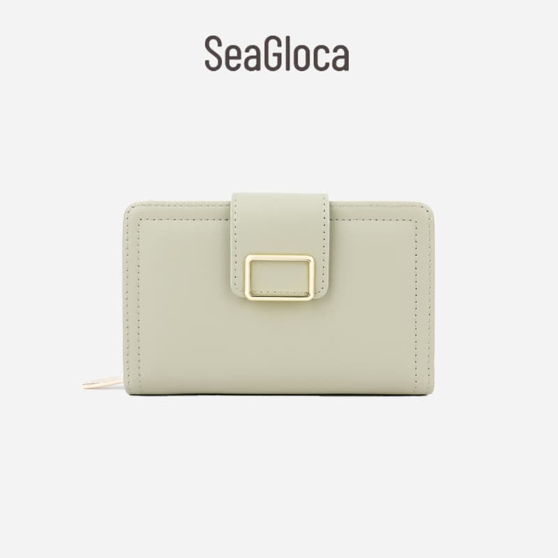 Seagloca ใหม่ กระเป๋าสตางค์ หนัง PU สีพื้น อเนกประสงค์ สไตล์เกาหลี แฟชั่นสําหรับผู้หญิง No 1616 รูปที่ 1