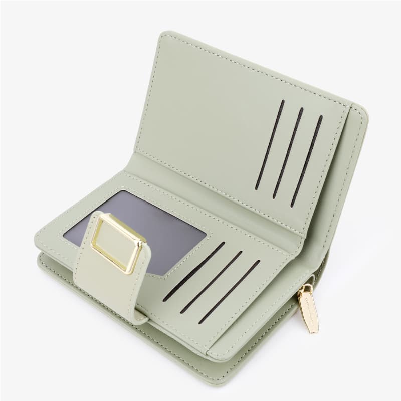 Seagloca ใหม่ กระเป๋าสตางค์ หนัง PU สีพื้น อเนกประสงค์ สไตล์เกาหลี แฟชั่นสําหรับผู้หญิง No 1616 รูปที่ 6
