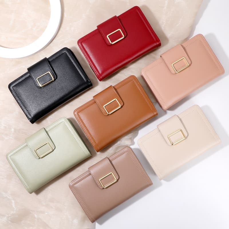 Seagloca ใหม่ กระเป๋าสตางค์ หนัง PU สีพื้น อเนกประสงค์ สไตล์เกาหลี แฟชั่นสําหรับผู้หญิง No 1616 รูปที่ 4