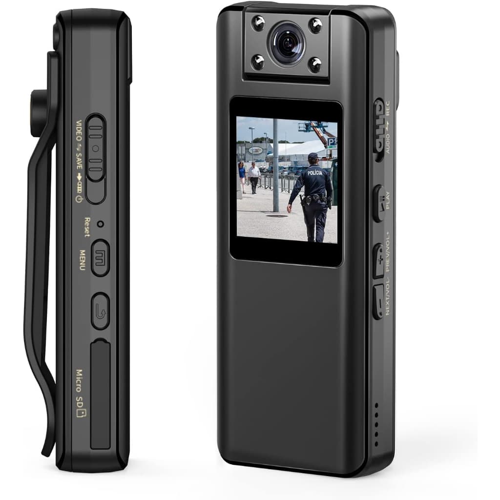 BOBLOV A22 Mini Body Camera, แบตเตอรี่ 2200mAh สําหรับการบันทึก 9 ชั่วโมง,180° เลนส์หมุนได้, บอดี้แคม 1080พี พร้อมหน้าจอ OLED เล่นได้, กล้องวิดีโอพร้อมเสียงสําหรับเดิน, จัดส่ง รูปที่ 9