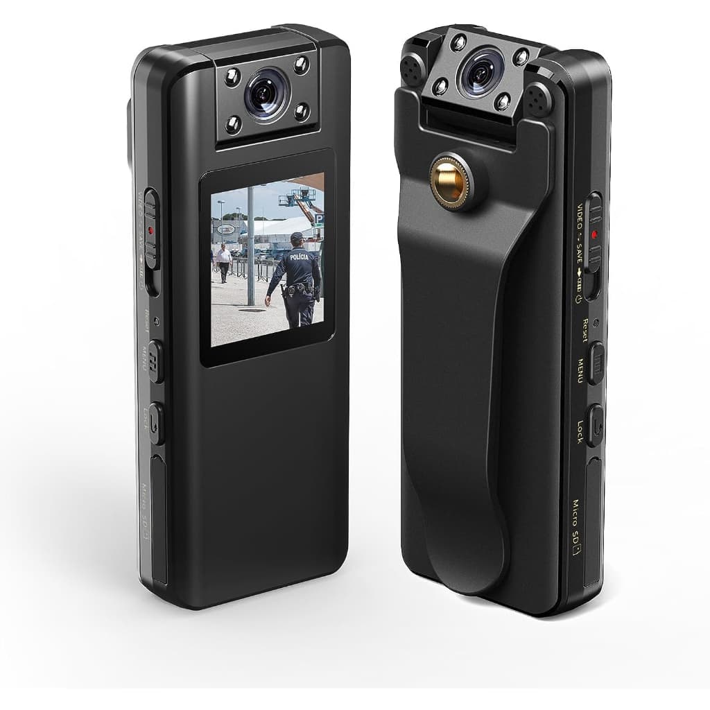 BOBLOV A22 Mini Body Camera, แบตเตอรี่ 2200mAh สําหรับการบันทึก 9 ชั่วโมง,180° เลนส์หมุนได้, บอดี้แคม 1080พี พร้อมหน้าจอ OLED เล่นได้, กล้องวิดีโอพร้อมเสียงสําหรับเดิน, จัดส่ง รูปที่ 8