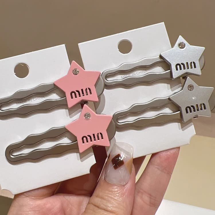 กิ๊บติดผมแฟชั่นเกาหลี รูปดาว ตัวอักษร M Y2K ของขวัญวันเกิด สําหรับนักเรียนผู้หญิง รูปที่ 5
