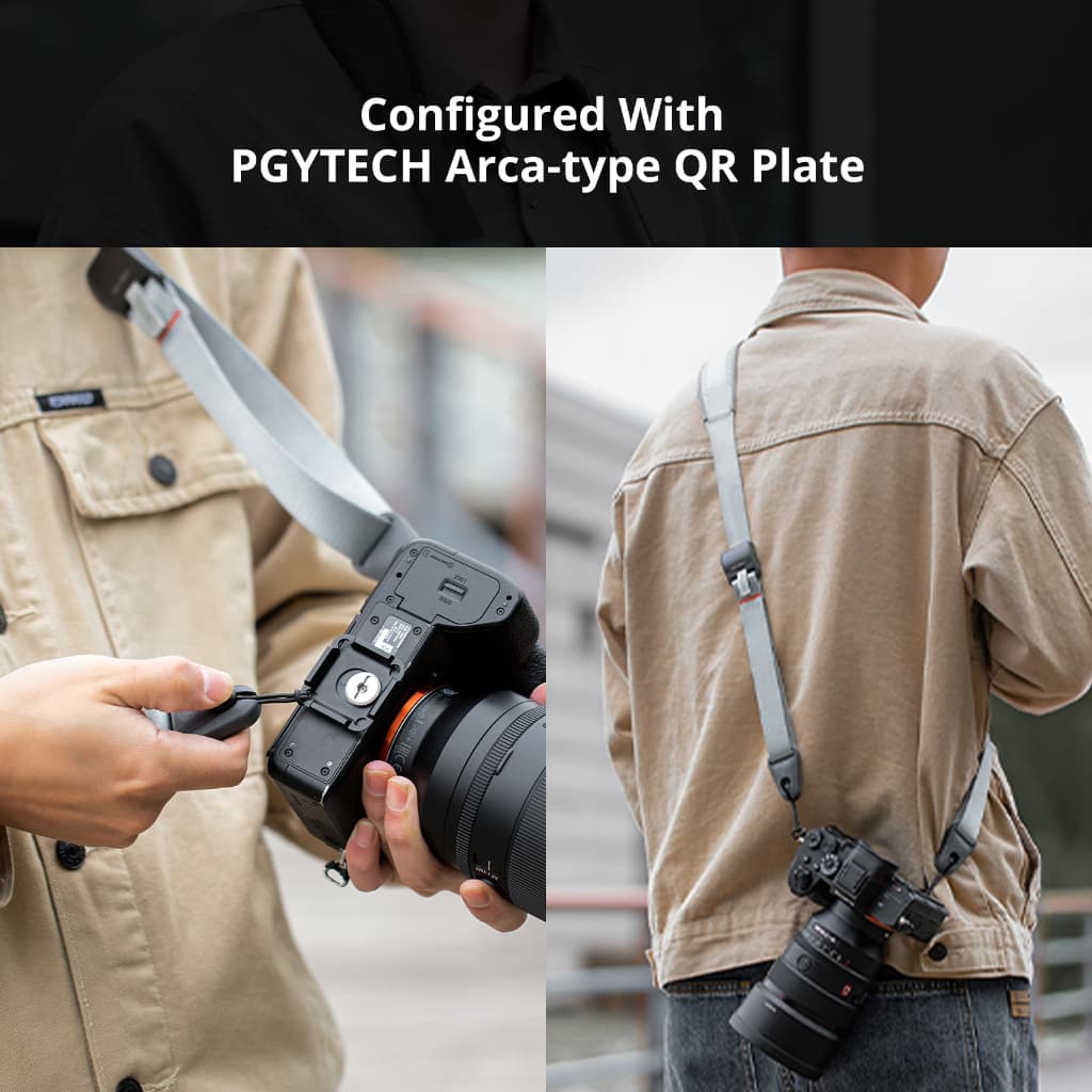 PGYTECH สายคาดไหล่กล้อง - สำหรับกล้อง Sony Canon Fuji Nikon มีแผงปล่องออกด่วน ปรับได้ตามต้องการ สายคาดแขนข้างแข็งแรง ยืดหยุ่นสูง รูปที่ 3