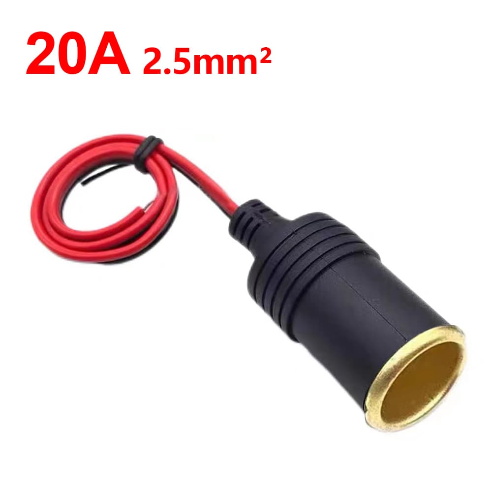 อะแดปเตอร์ซ็อกเก็ตที่จุดในรถยนต์ 12V 24V 10A 15A 20A ตัวเมีย 30 ซม. รูปที่ 8