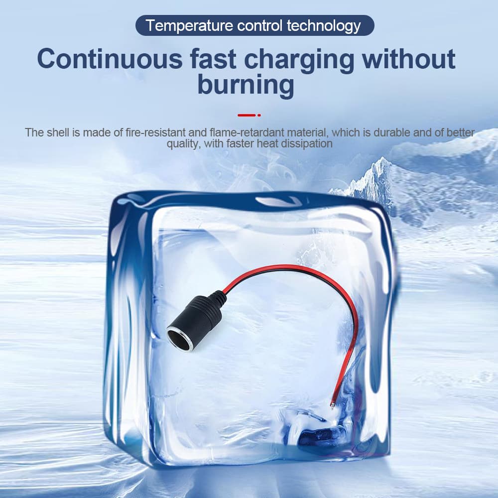 อะแดปเตอร์ซ็อกเก็ตที่จุดในรถยนต์ 12V 24V 10A 15A 20A ตัวเมีย 30 ซม. รูปที่ 4