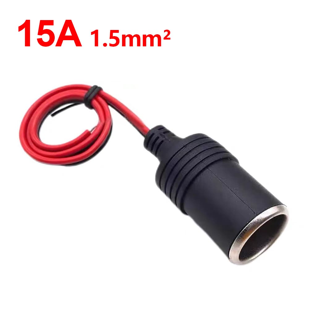 อะแดปเตอร์ซ็อกเก็ตที่จุดในรถยนต์ 12V 24V 10A 15A 20A ตัวเมีย 30 ซม. รูปที่ 7