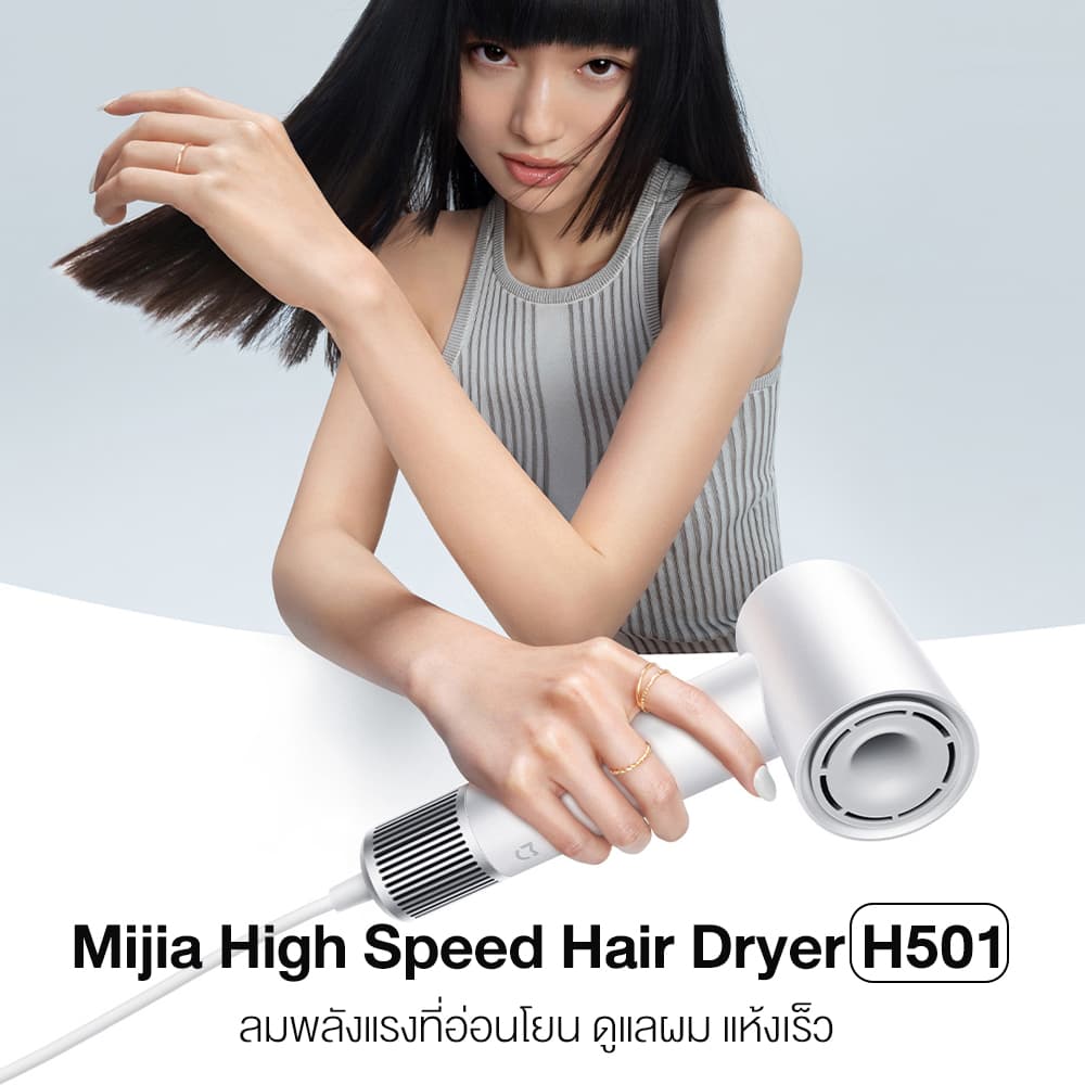 Xiaomi Mijia High Speed Hair Dryer H501 ไดร์เป่าผมความเร็วสูง ไดร์เป่าผมไฟฟ้า 110,000 RPM ไอออนลบ ปรับแรงลมได้ 2 ระดับ 4 โหมดการทำงาน รูปที่ 2