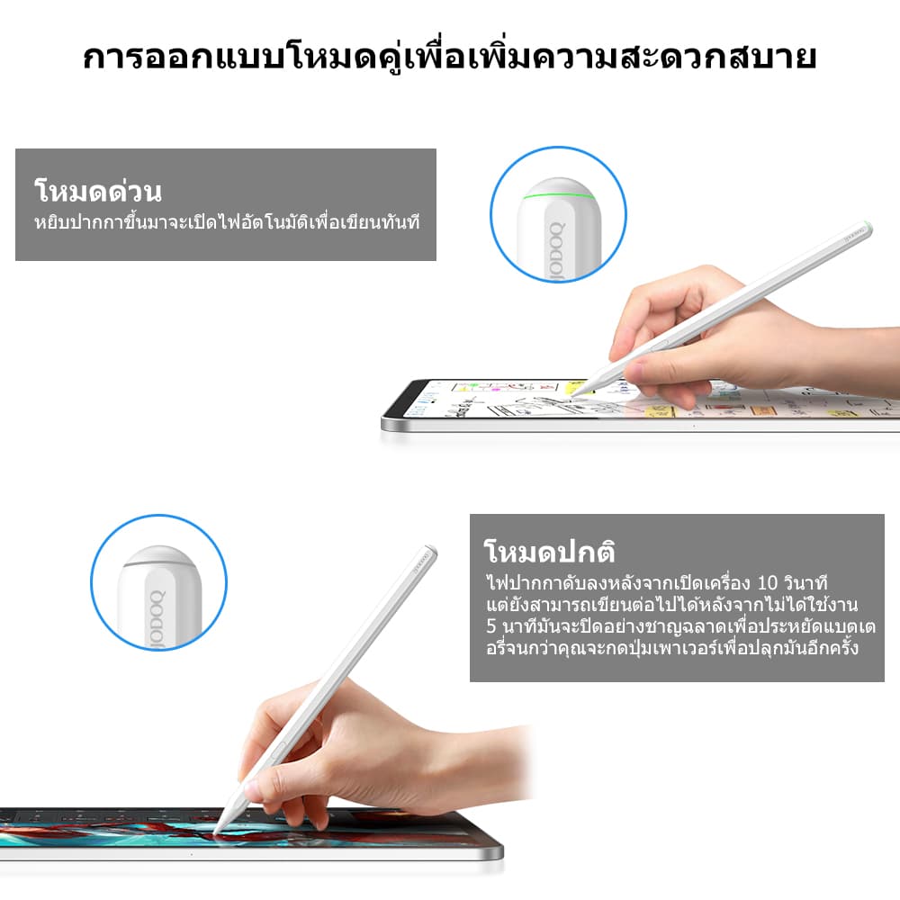 GOOJODOQ GD13 Pro สไตลัสชาร์จแบบไร้สาย พร้อมตัวปฏิเสธฝ่ามือ สําหรับ for iPad 10 9 8 Air5 Pro 11 12.9 รูปที่ 7