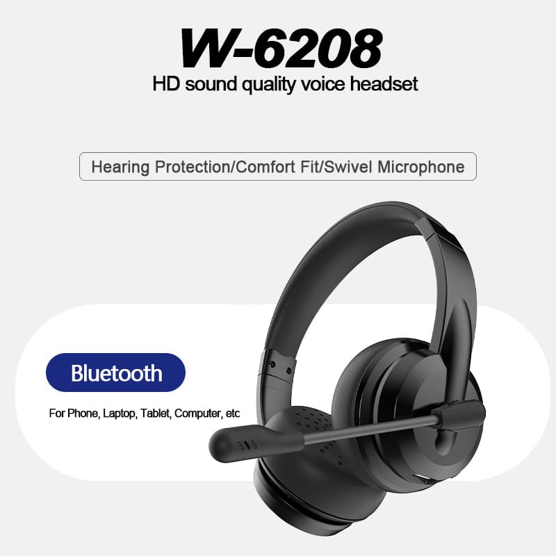 Sprise W6208 หูฟังบลูทูธไร้สาย ตัดเสียงรบกวน พร้อมไมโครโฟน สามารถปรับได้ รูปที่ 9