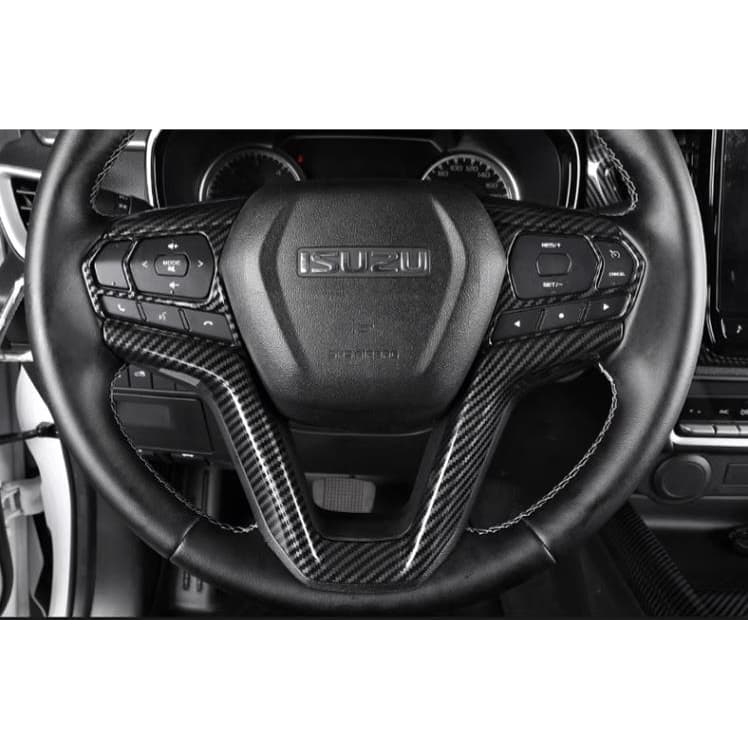 Isuzu D-Max อุปกรณ์เสริมคาร์บอนไฟเบอร์ หน้าต่างยกขึ้น ฝาครอบพวงมาลัย ฝาครอบกระจกประตู รูปที่ 6